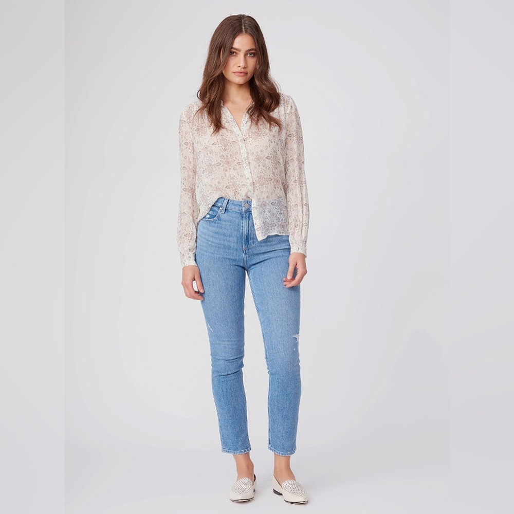 Paige Sarah Slim Capulet Destructed Jeans, Size 27